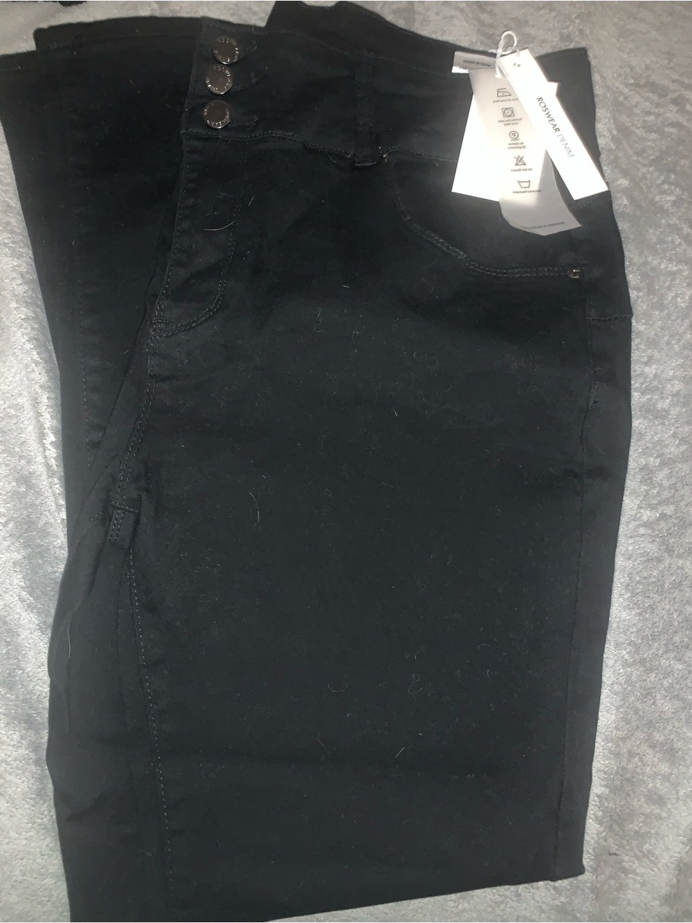 Women’s Roswear high ride soft Skinny Jeans in Black -XL